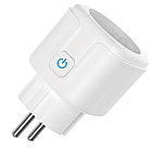 Розумна WiFi розетка 20А з лічильником електроенергії Tuya Smart 4400Вт, Біла/Розетка з підключенням до телефону, фото 2