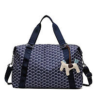 Сумка женская дорожная спортивная для фитнеса, зала. Вместительная сумка для путешествий, ручной клади Синяя