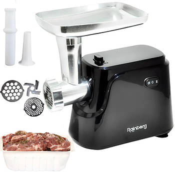 Електрична м'ясорубка 2600Вт, Rainberg RB-677 / Кухонна м'ясорубка / Електро м'ясорубка шнекова