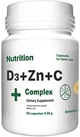 Вітамінно-мінеральний комплекс EntherMeal D3 + Zinc + C Complex+ 60 капсул (AD3ZNC60EM089)