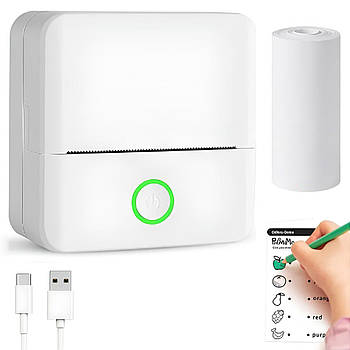 Портативний міні-принтер з Bluetooth / Термопринтер дитячий / Принтер для смартфона / Маленький принтер