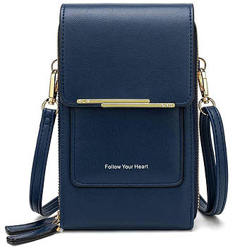 Жіноча сумочка через плече Baellerry Phone Purse, Чорна / Сумка клатч / Сумка для телефону / Кросбоді