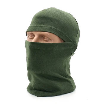 Тактична багатофункціональна балаклава, Олива / Підшоломник трикотажний унісекс для ЗСУ
