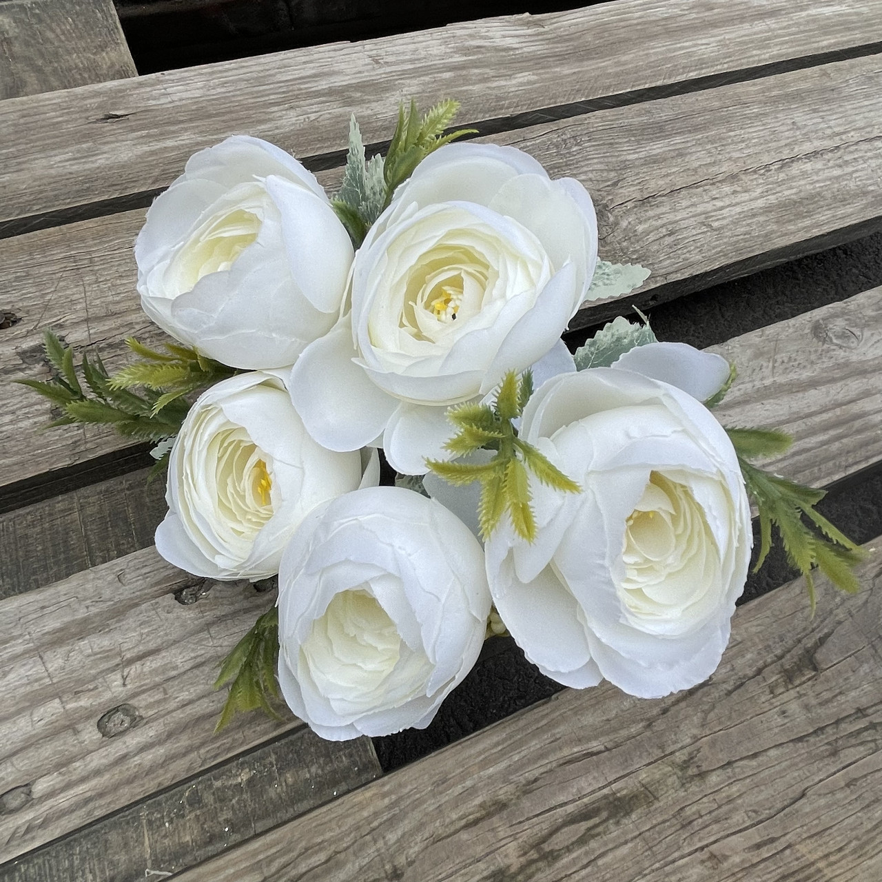 Штучні квіти Букет півонії камелія, лютики, рананкулюс 30 см, фото 1