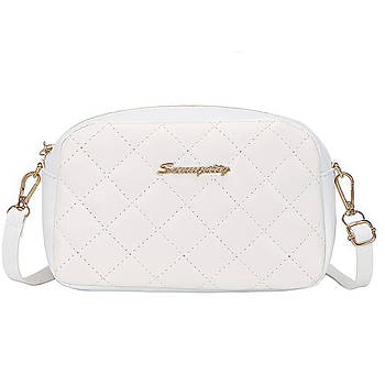 Жіноча сумка через плече, 20x12x6 см, Біла / Жіноча сумочка / Маленька сумка / Міні сумка