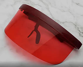 Модні сонцезахисні окуляри RESTEQ із великою оправою пляжного типу, Червоні окуляри, фото 3