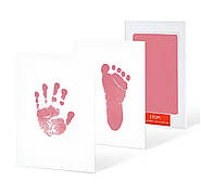 Набір для відбитка дитячої ручки та ніжки 0–6 місяців, рожевий — безпечний комплект для створення відбитків без фарби