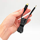 Кабель AUX 12м (Jack 35+USB Type-C), Budi DC150TXA12B / Провід для навушників, фото 2
