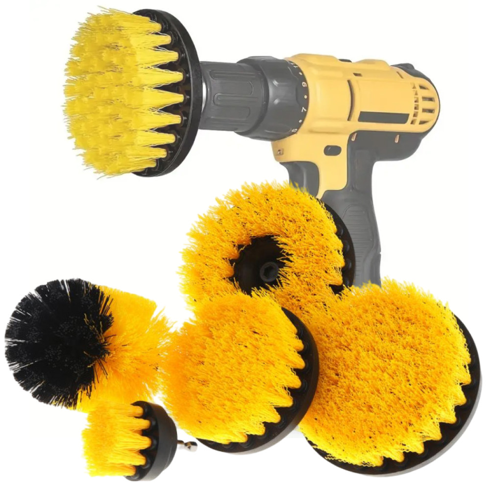 Набір щіток-насадок для шуруповерта 5шт універсальні аксесуари для чищення та полірування поверхонь, фото 1
