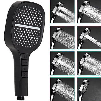 Насадка для душу з масажним ефектом, 8 режимів / Душова вирва для ванної / Ручна вирва для душу