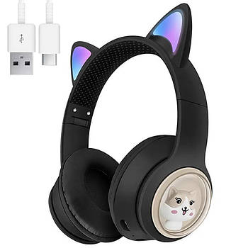 Бездротові Bluetooth-навушники з вушками MDR CAT + BT CUTER, Чорний