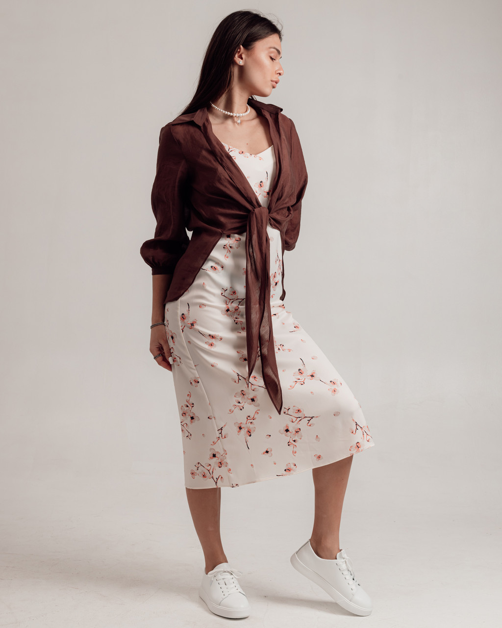 Сукня з блузою Samsara 3836 молочний шоколад