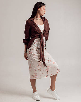 Сукня з блузою Samsara 3836 молочний шоколад, фото 1