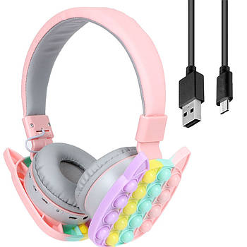 Бездротові навушники з мікрофоном, AKZ K-33, Рожевий