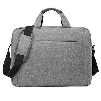 Сумка для ноутбука 15,6" з ременем через плече, 40x29x6см, Сірий