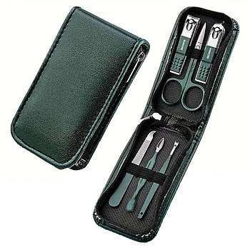 Манікюрно-педикюрний набір 6в1 у чохлі, 6 предметів / Набір для манікюру / Чоловічий манікюрний набір