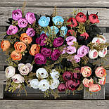 Штучні квіти Букет півонії камелія, лютики, рананкулюс 30 см, фото 2