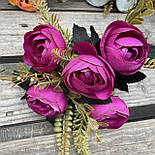 Штучні квіти Букет півонії камелія, лютики, рананкулюс 30 см, фото 3