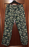 Штани легкі літні бавовна 100% Abercrombie & Fitch зелені камуфльовані великий розмір, фото 2