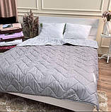 Ковдра літня Євростандарт, бавовняне волокно 200х220см. Легка стьобана ковдра ТМ ODA., фото 3