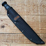 Ніж нескладаний Viking Nordway HR3558-59, 420, black stonewash, гума, чохол нейлон, фото 3