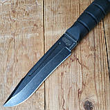 Ніж нескладаний Viking Nordway HR3558-59, 420, black stonewash, гума, чохол нейлон, фото 2