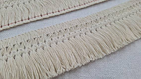 Мереживо бахрома бавовняне 5 см (льон світлий)