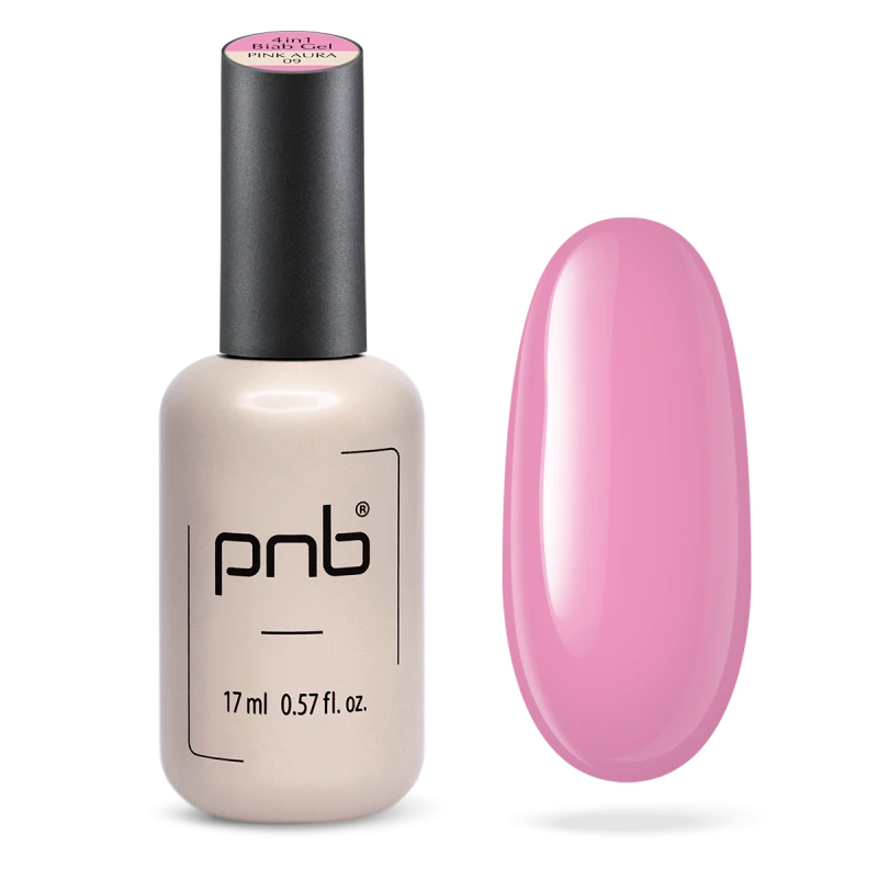 Гель для нарощування нігтів PNB 4 in 1 BIAB GEL 09 Pink Aura, 17 мл