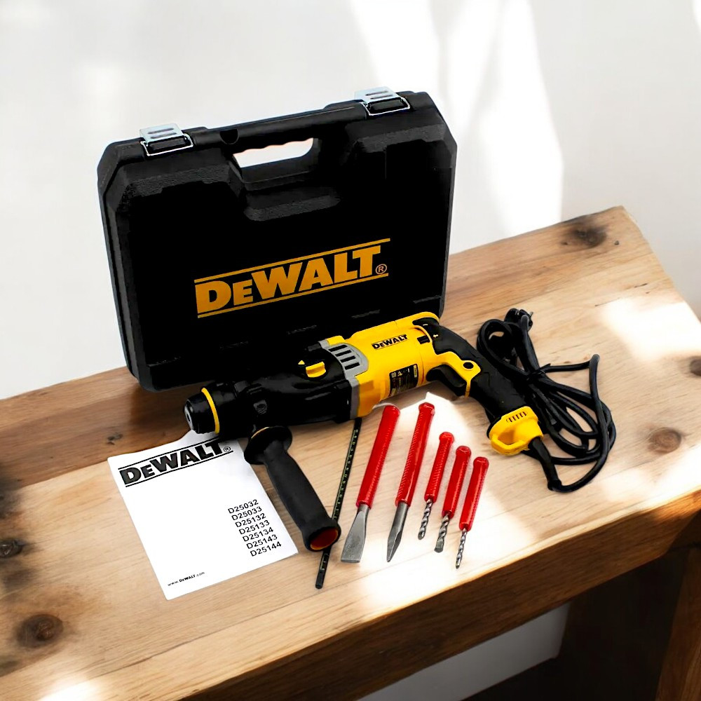 Перфоратор мережевий DeWALT D25143K 900 Вт Потужний перфоратор 3.2 Дж 1450 об/хв, 5350уд/хв Перфоратор Деволт