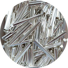 Кінцевик-затискач для стрічок, браслетів 35мм (пара) срібло