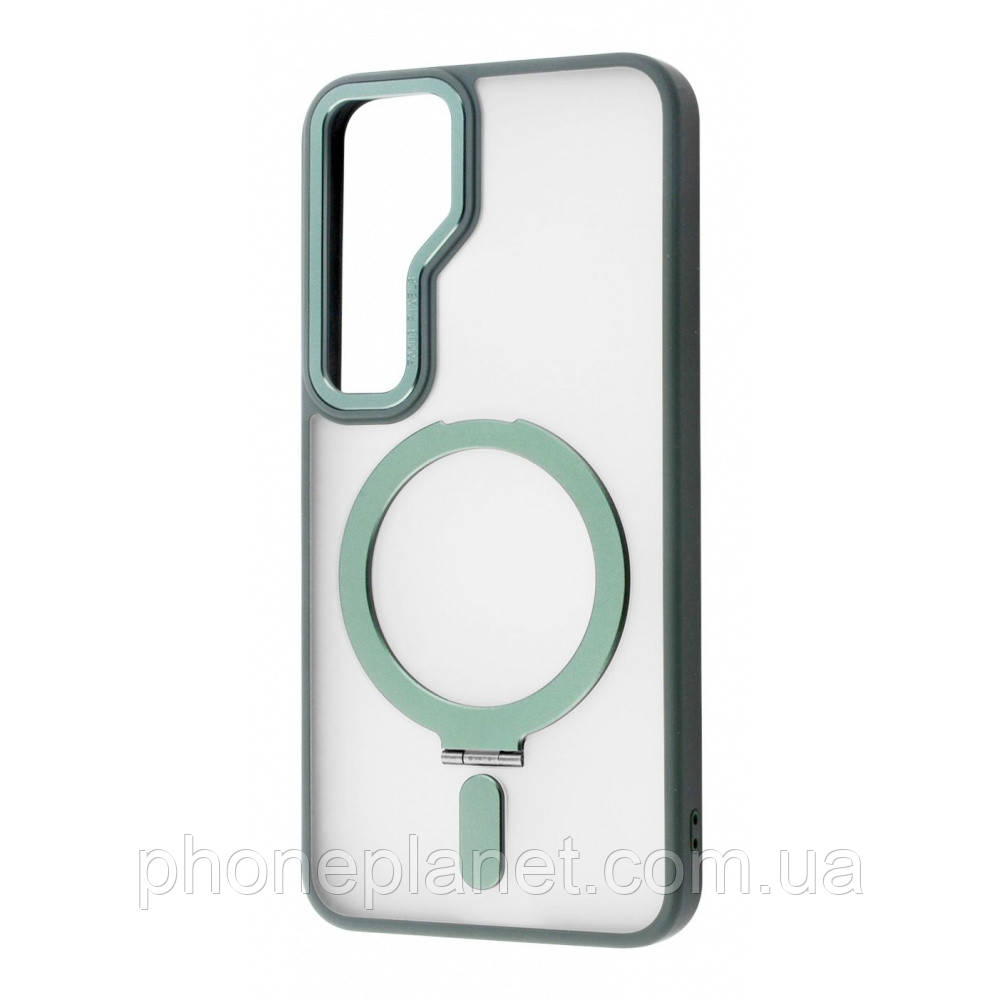Чехол WAVE Attraction Case with Magnetic Ring Samsung Galaxy S24 green, фото 1