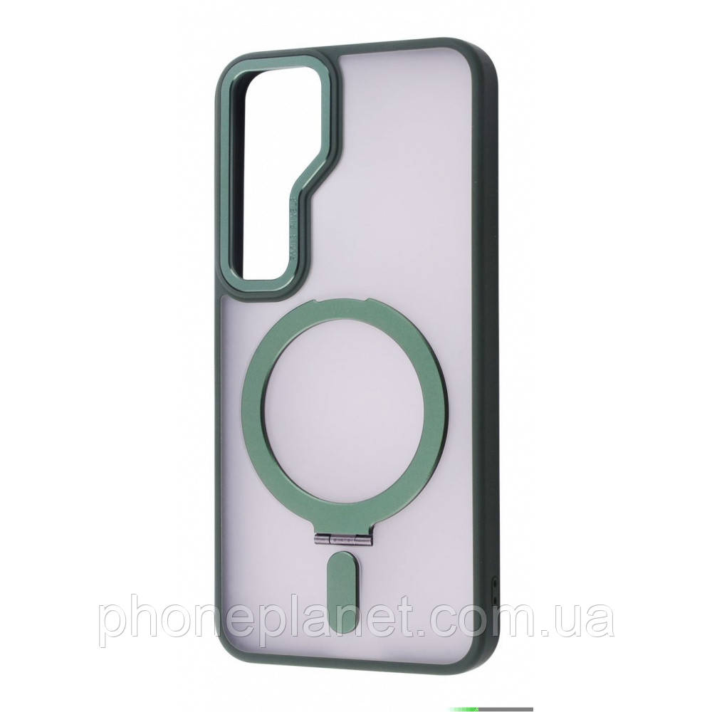 Чехол WAVE Attraction Case with Magnetic Ring Samsung Galaxy S24 Plus green, фото 1