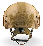 Кевларовий шолом SHC SHTORM Gen 3, розмір S – високий виріз, койот, фото 3