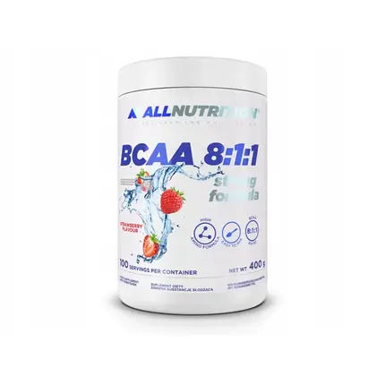 (уцінка термін по 5.25) Бцаа AllNutrition BCAA 8:1:1 400 г (полуниця), фото 1