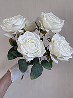 Штучна троянда . Букет штучних троянд « Білий шик»( 43 см ), фото 9
