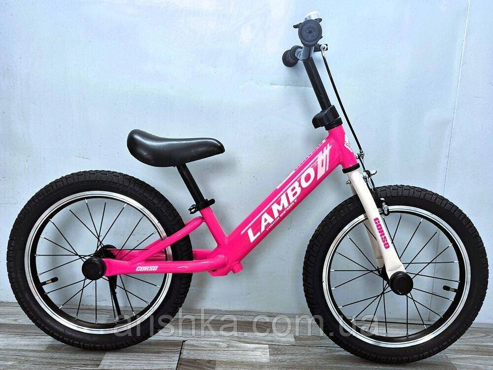 Металевий біговел,велобіг, велосипед без педалей Corso LAMBO 16 дюймів
