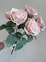Штучні троянди . Букет декоративних троянд ( пудрова , 43 см ), фото 6