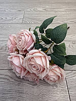 Штучні троянди . Букет декоративних троянд ( пудрова , 43 см ), фото 5