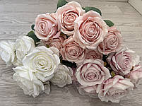 Штучні троянди . Букет декоративних троянд ( пудрова , 43 см ), фото 8