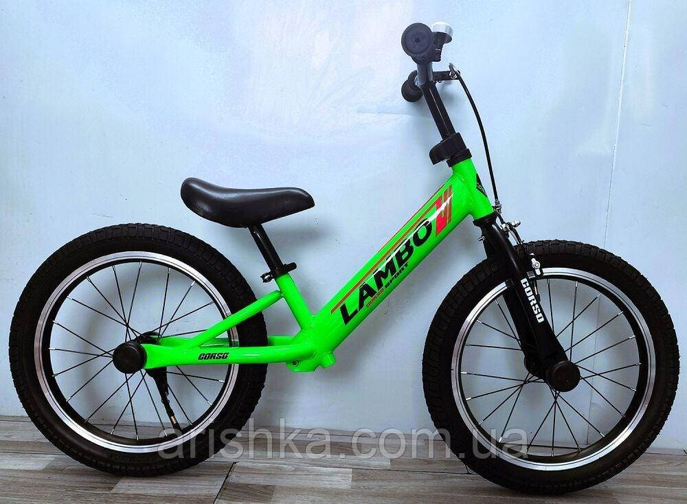 Металевий біговел,велобіг, велосипед без педалей Corso LAMBO 16 дюймів