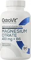 Вітаміни та мінерали OstroVit Magnesium Citrate 400 mg + B6 90 таблеток (Ф002000)