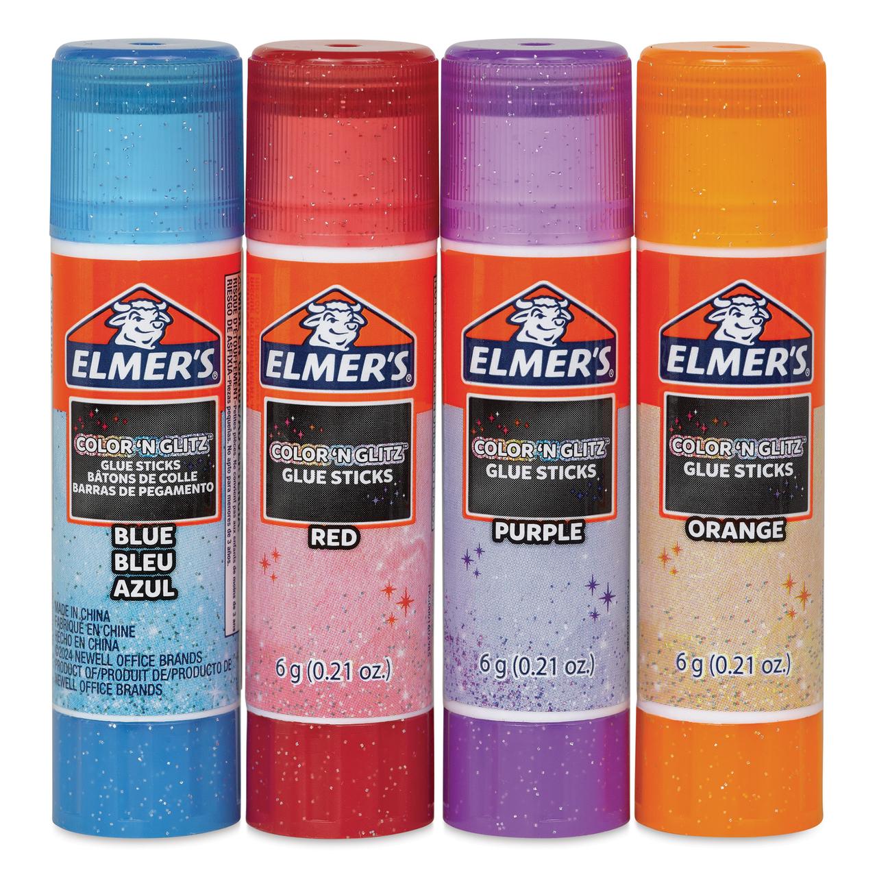 Набір Клей Олівець з Глітером 4 шт Elmer's School glue Stick Канцелярський Клей Стік (01388)