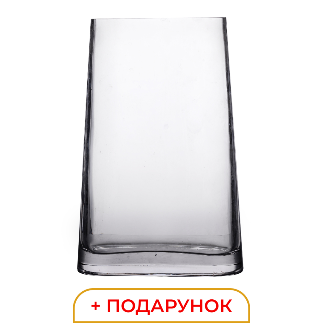 Скляна прозора ваза для квітів 3.2 літра • Стильна ваза декор для дому та подарунку