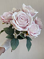 Штучні троянди . Букет декоративних троянд ( рожева пастельна з градієнтом , 43 см ), фото 9