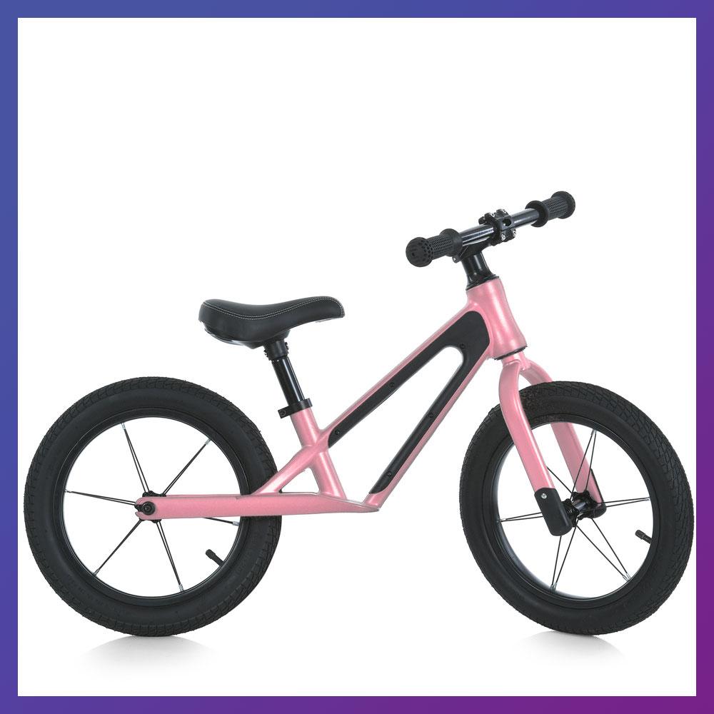 Дитячий біговел велобіг 14 дюймів Profi MBB 1052-3 надувні колеса Рожевий, фото 1