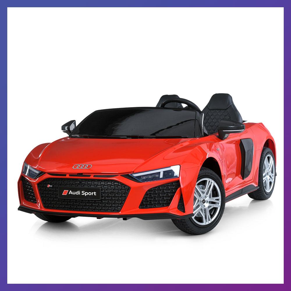 Дитячий електромобіль на акумуляторі Audi Sport M 6152 з пультом радіокерування 3-8 років Червоний