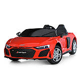 Дитячий електромобіль на акумуляторі Audi Sport M 6152 з пультом радіокерування 3-8 років Червоний, фото 3