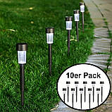 Комплект із 10 садових LED-світильників на сонячних батареях, фото 5