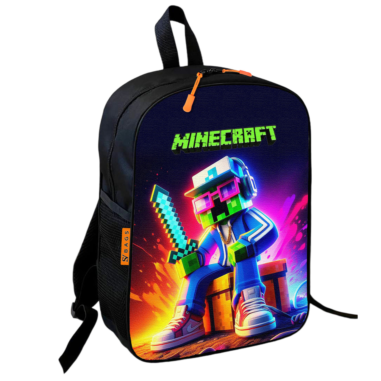 Рюкзак шкільний Minecraft - Кріпер із мечем, 36×27 см, для хлопчиків (1751)