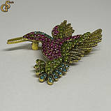 Брошка Колібрі Hummingbird Brooch подарункове паковання, фото 4